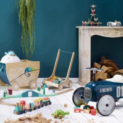 Vilac Porteur Voiture Vintage Bleu Pétrole -Vilac Jouets Soldes Magasin 1123 vilac porteur voiture vintage bleu p trole