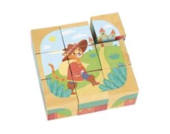 Vilac Cubes En Bois - Les Contes - Dès 2 Ans