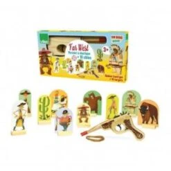 Vilac Pistolet à élastique Far West Et Cibles