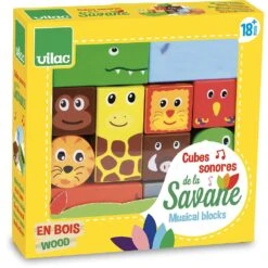 Vilac Cubes Sonores Animaux De La Savane