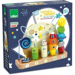 Vilac J'apprends à Compter Dans Les étoiles -Vilac Jouets Soldes Magasin 2448 vilac apprendre a compter dans les toiles jouet en bois 2