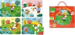 Vilac Puzzles Des 4 Saisons -Vilac Jouets Soldes Magasin 2641 vilac puzzles quatre saisons puzzle en bois 6 pieces 2