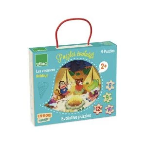 Vilac Set 4 Puzzles En Bois évolutif 'Les Vacances' - Jouets Puzzle En Bois 2 Ans 1 Vilac Set 4 Puzzles En Bois évolutif 'Les Vacances' - Jouets Puzzle En Bois 2 Ans