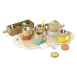 Vilac Service à Thé En Bois 21 Pièces Naturel - Taille Taille Unique