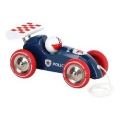 Vilac Voiture Course à Traîner Police Multicolore