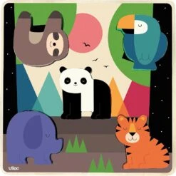 Vilac Encastrement Sonore Jungle -Vilac Jouets Soldes Magasin 7403 vilac encastrement sonore jungle andy westface puzzle bois bebe 2