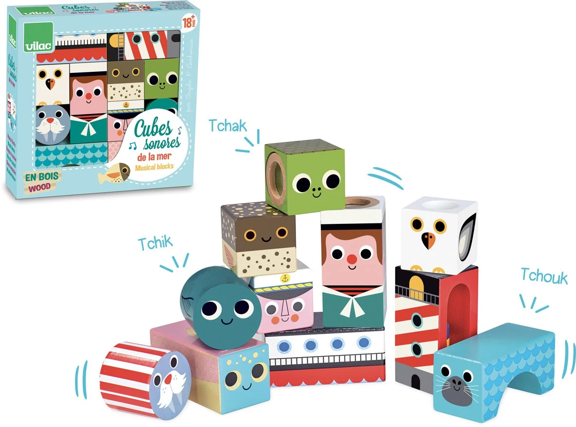 Vilac Cubes Sonores De La Mer 5 Vilac Cubes Sonores De La Mer – Image 5