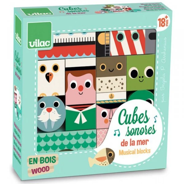 Vilac Cubes Sonores De La Mer 2 Vilac Cubes Sonores De La Mer – Image 2