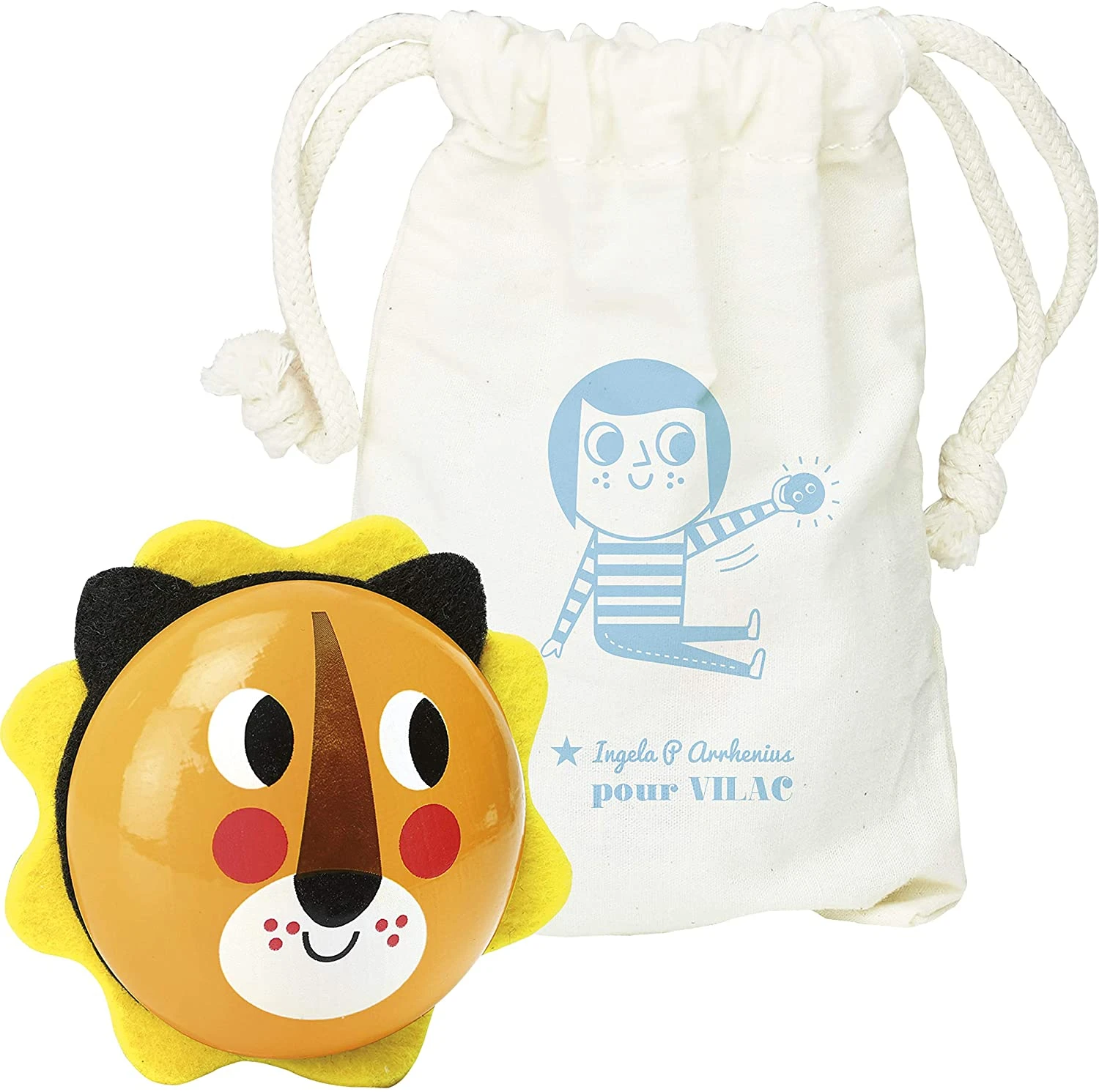 Vilac Hochet Maracas Lion 2 Vilac Hochet Maracas Lion – Image 2