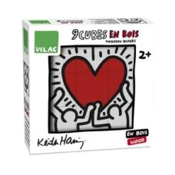 Vilac Coffret De 9 Cubes Keith Haring