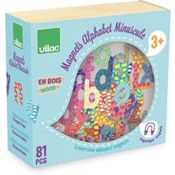 Vilac 6703 - Aimants Alphabet Minuscule En Bois 6703