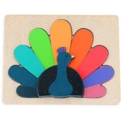 Vilac Puzzle / Encastrement En Volume Paon - Andy Westface