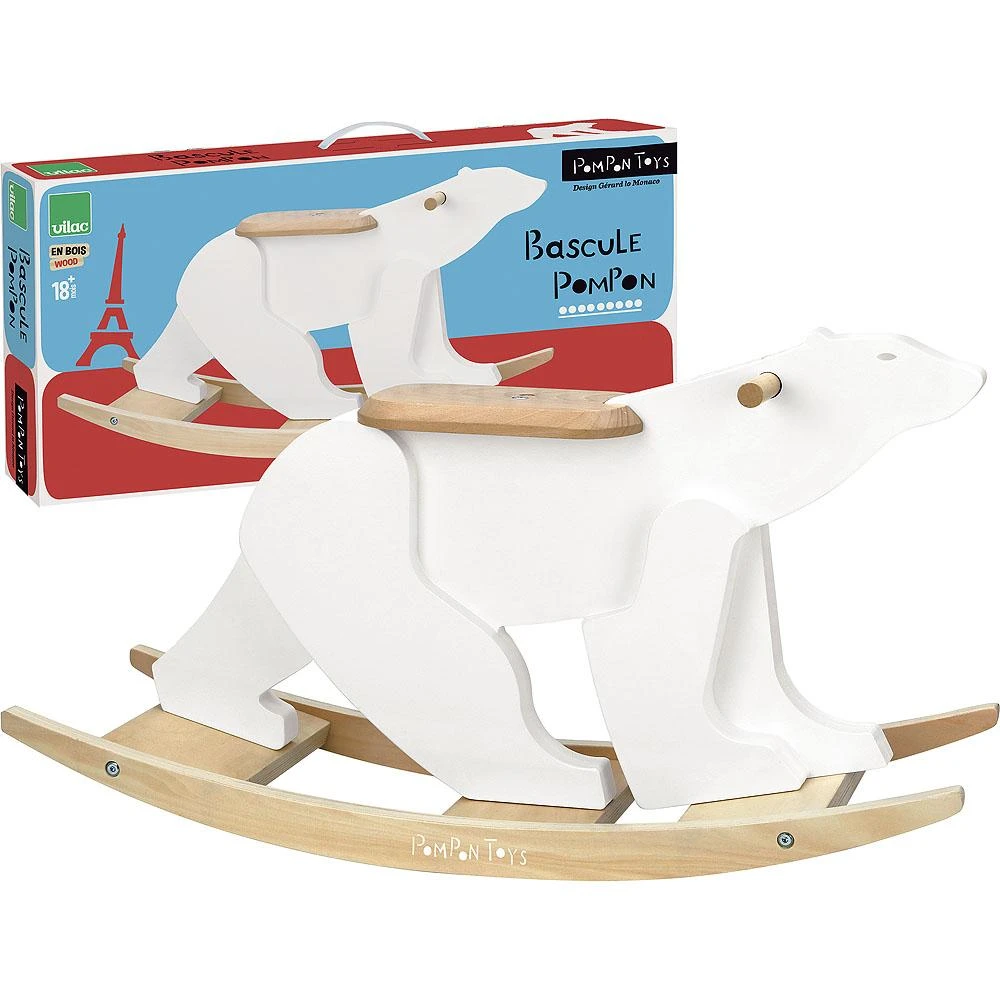 Vilac Bascule Ours Pompon 2 Vilac Bascule Ours Pompon – Image 2