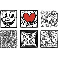 Vilac Coffret De 9 Cubes Keith Haring -Vilac Jouets Soldes Magasin 9227 vilac cubes bois massif keith haring 1