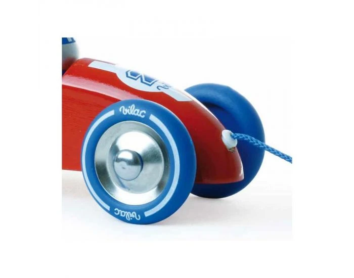 Vilac Voiture De Course Rouge Et Bleue - Dès 12 Mois 2 Vilac Voiture De Course Rouge Et Bleue - Dès 12 Mois – Image 2