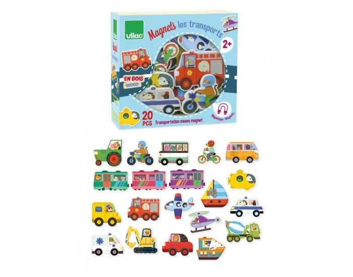 Vilac Magnets Transports - Dès 2 Ans 2 Vilac Magnets Transports - Dès 2 Ans – Image 2