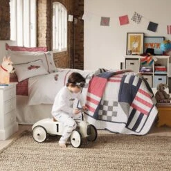 Vilac Porteur Voiture En Métal Blanc Crème -Vilac Jouets Soldes Magasin voiture porteur vilac 1102 pas chere